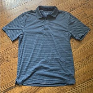 Under Armor Lightweight Blue and Grey Striped Polo